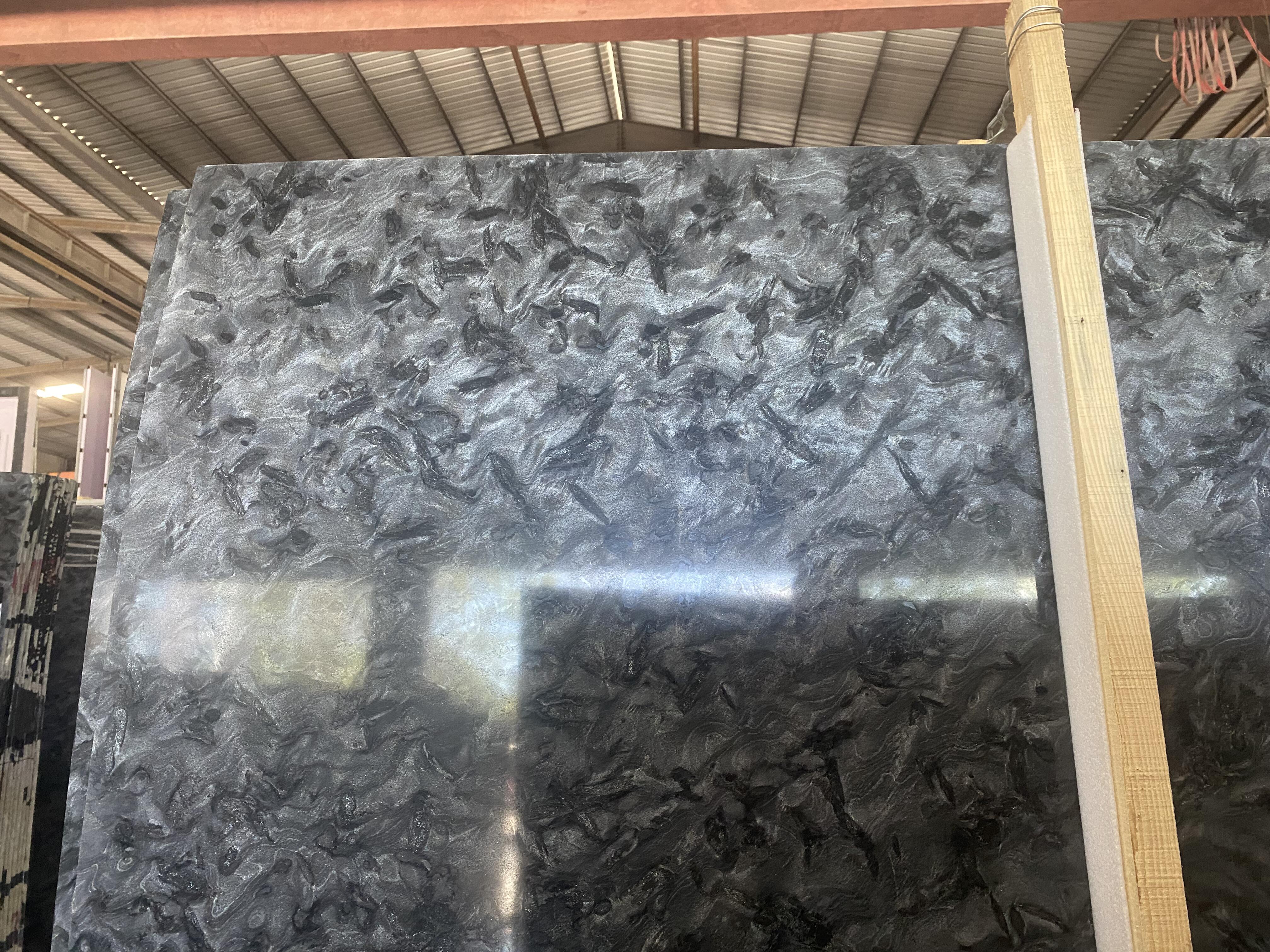 安哥拉黑花崗巖水景墻石材定制