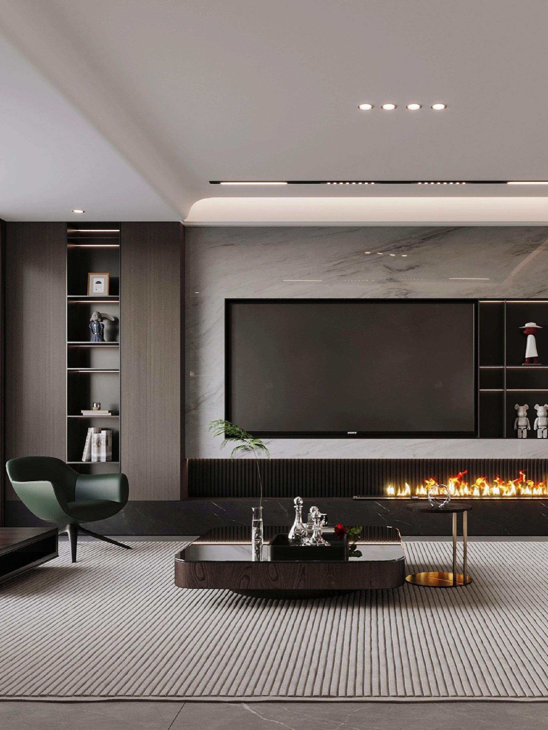 大理石室外廣場，打造出與室內(nèi)空間完美對接的無縫致美效果