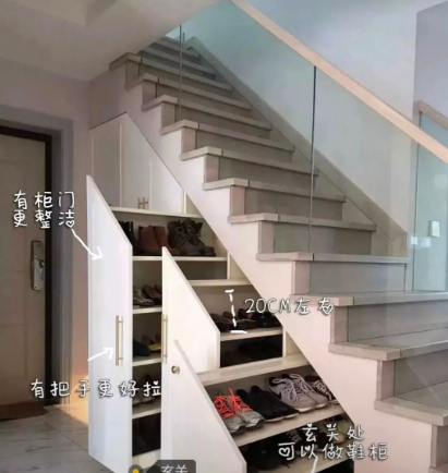 樓梯下面做儲物格